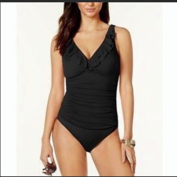 NWT! Ralph Lauren one piece swimsuit with ruffle - Picture 3 of 10